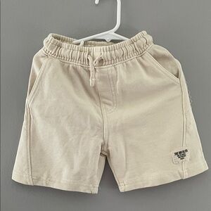 Zara Kids Cream Elastic Waist Shorts
